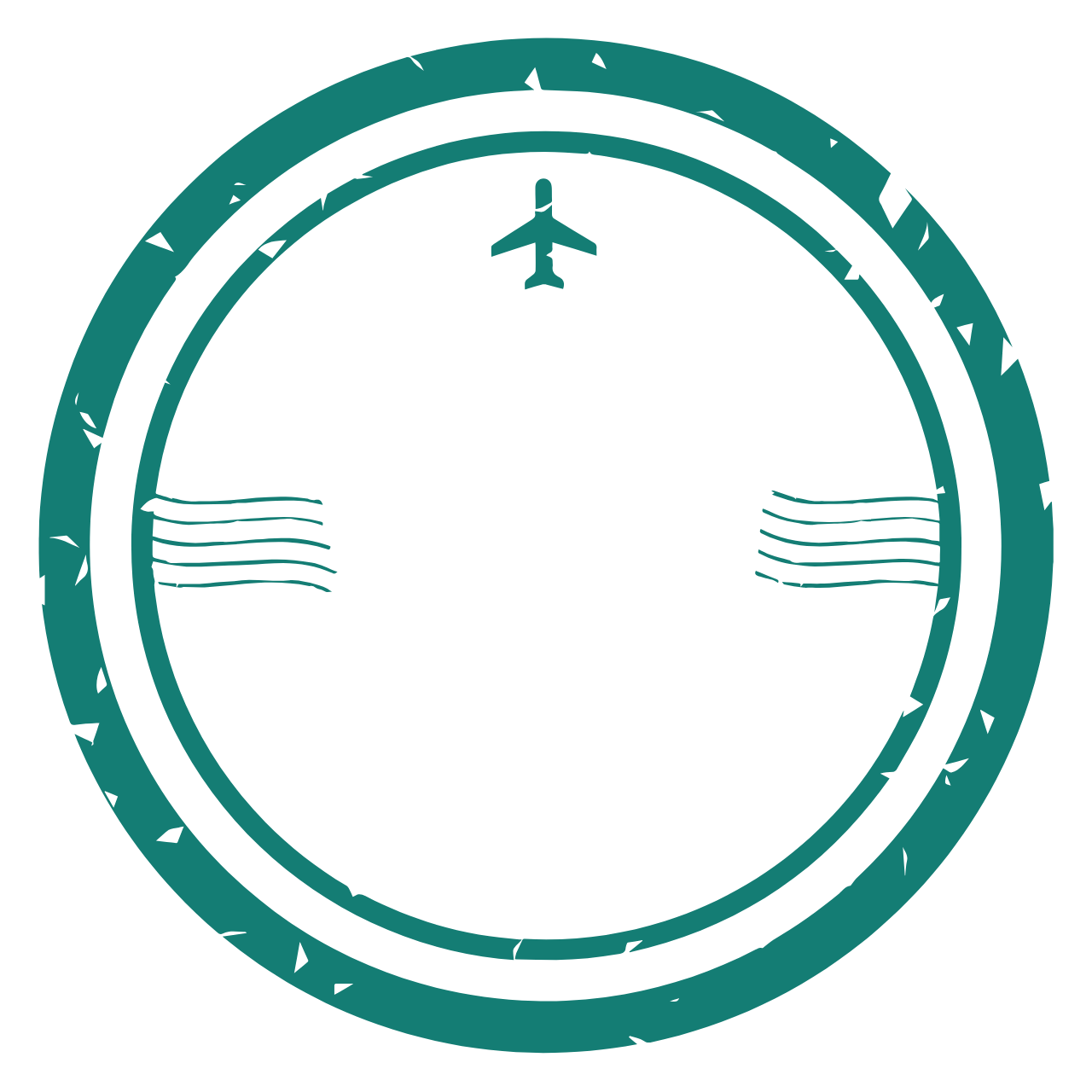 Common stamp — teal circle