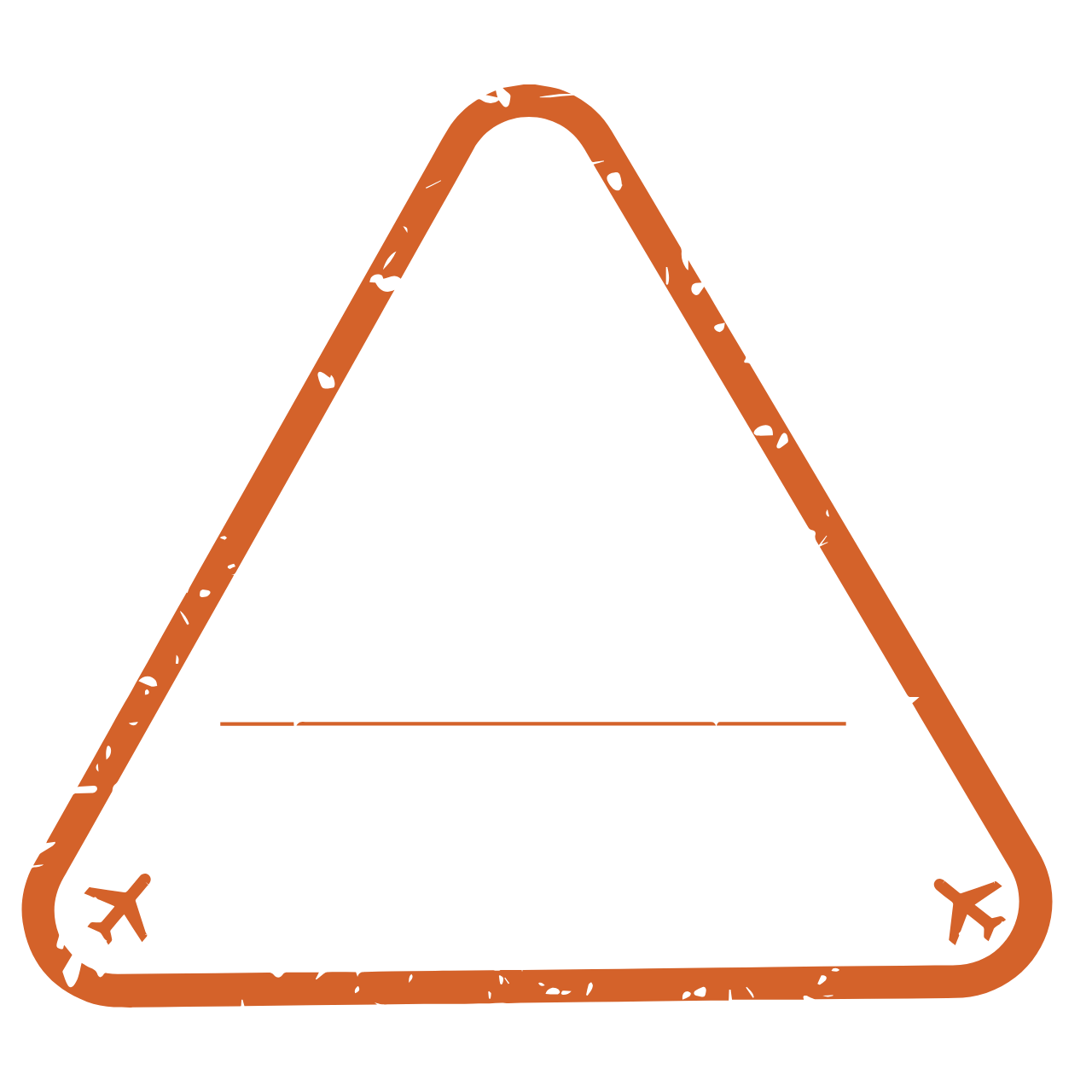 Legendary stamp — terracotta triangle