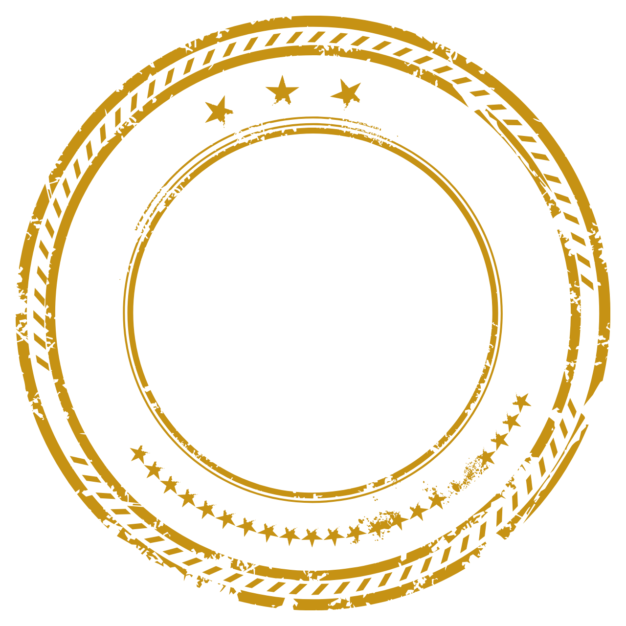 Rare stamp — gold ring